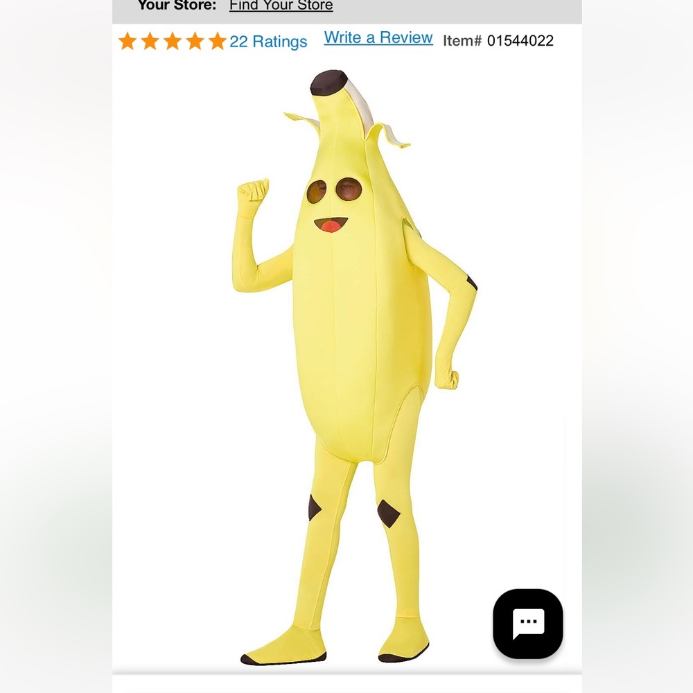 Fortnite Peely Character costume M